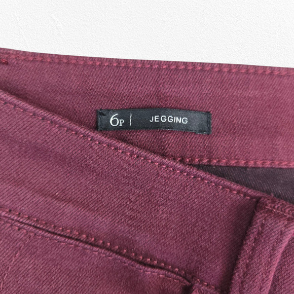 Talbots Dark Cherry Red Slimming Ankle Cropped Skinny Jegging Jeans Size 6P - Picture 3 of 12